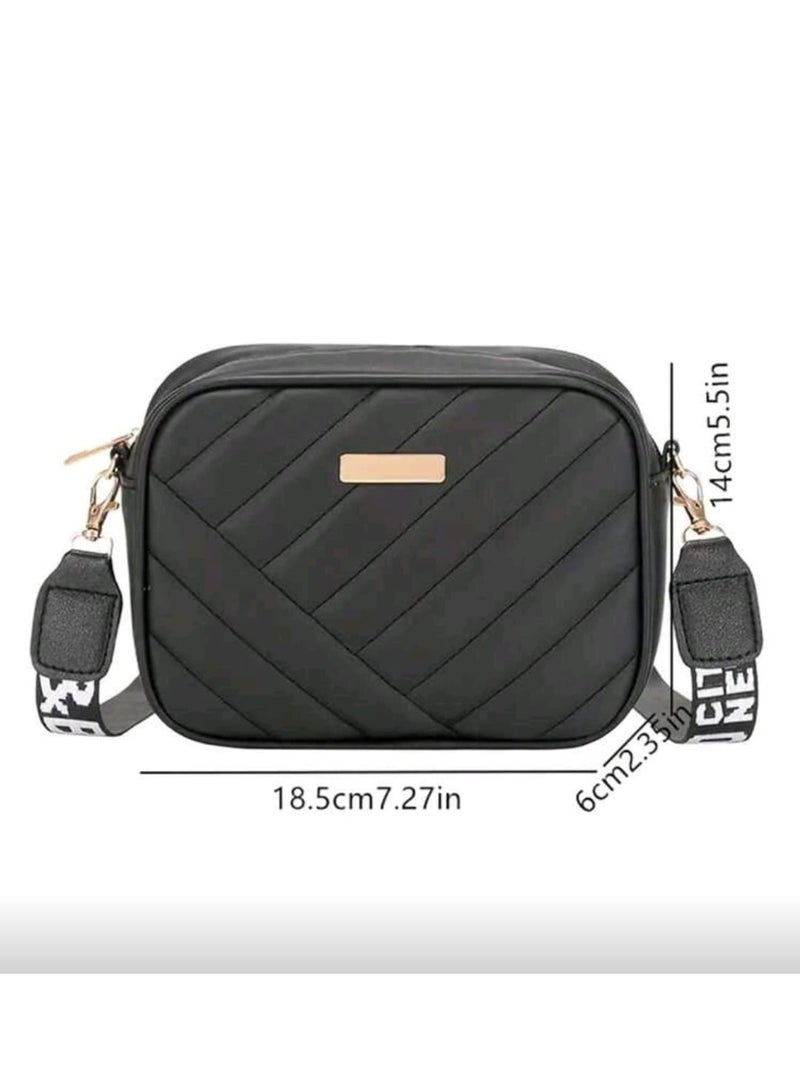 شي إن حقيبة كروس أنيقة مبطنة، حقيبة كروس، تصميم مربع صغير للنساء مع حزام كتف قابل للتعديل، مادة البولي يوريثين، مناسبة للاستخدام اليومي - Image 4