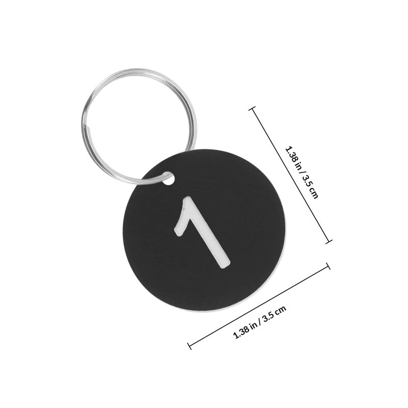 100pcs Numbered Key Numbered Tags Numbered Circles Number Tags With Metal Circular Numbered Key Tags For Organize - Image 2