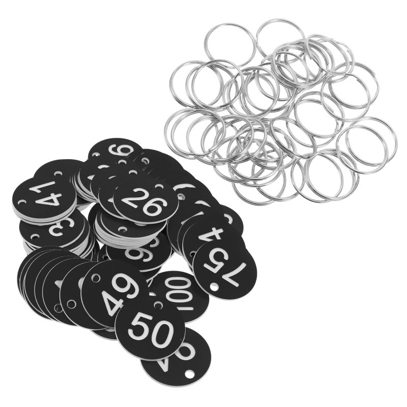 100pcs Numbered Key Numbered Tags Numbered Circles Number Tags With Metal Circular Numbered Key Tags For Organize - Image 5