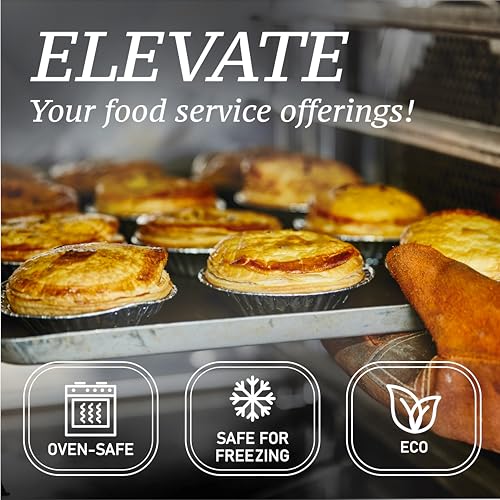 Spare Essentials (120 Pack) 5" Aluminum Pie Pans 5 Inch, Mini Pie Tins Disposable, 5 Inch Aluminum Foil Pie - Individual Pie Pans perfect for Baking, Storing & Reheating Pot Pies Small Pie Tins - Image 4