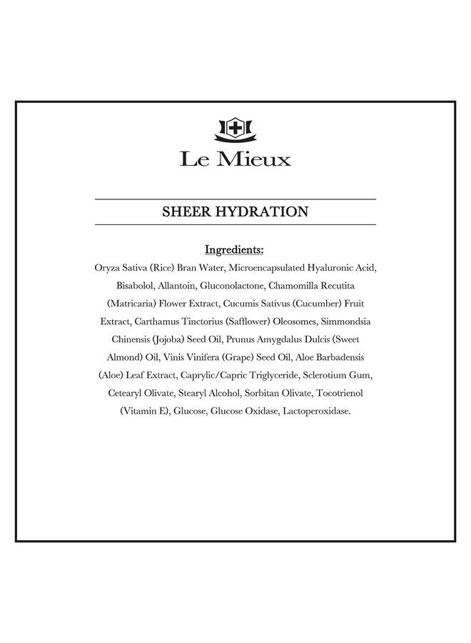 Le Mieux Sheer Hydration Whipped Gel Cream Face Moisturizer With Microencapsulated Hyaluronic Acid Lightweight Facial Lotion For Oily & Combination Skin Types (2.5 Oz / 75 Ml) - Image 2