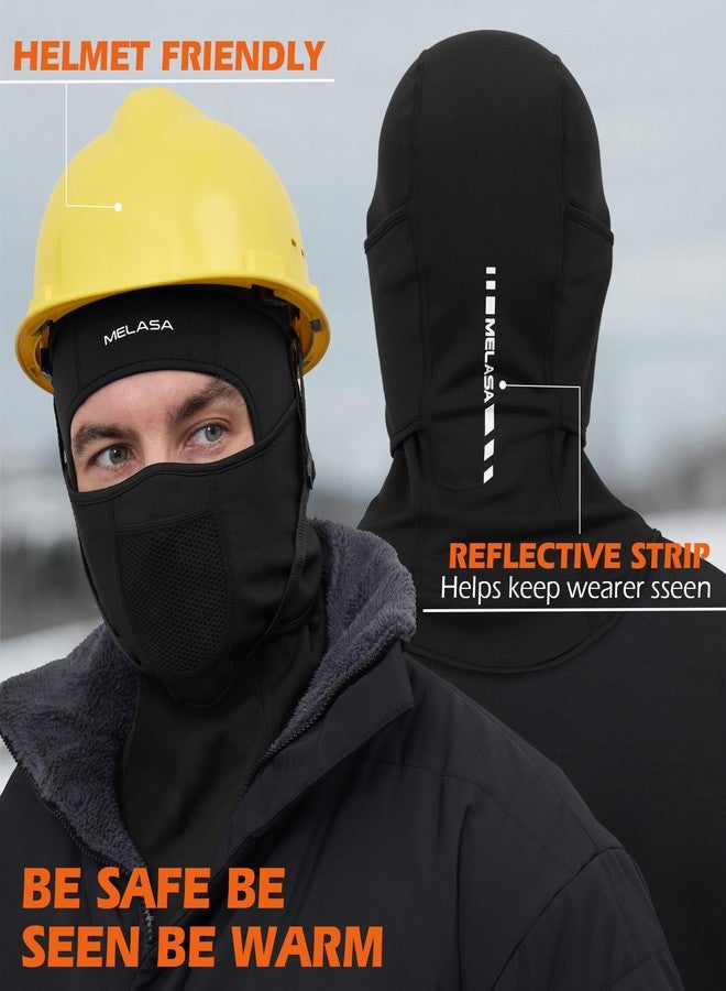 MELASA Winter Balaclava Face Mask for Cold Weather Thermal Fleece Ski Mask with Movable Face Cover for Outdoor Work Skiing, Camouflage Grey, One size - Image 5