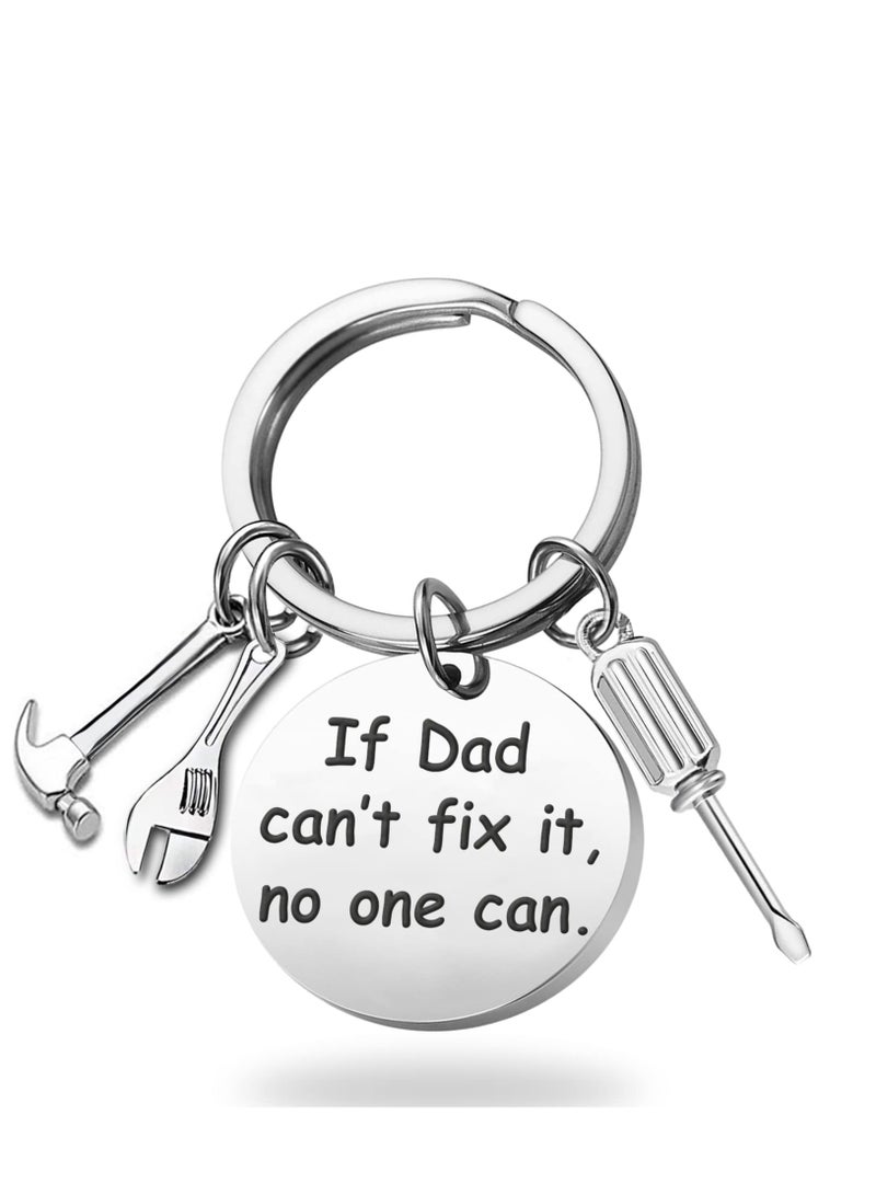 KASTWAVE Gifts for Dad Keychain Fathers Day Keychain from Daughter, Birthday Gifts for Dad from Daughter 4 PCS - Image 1
