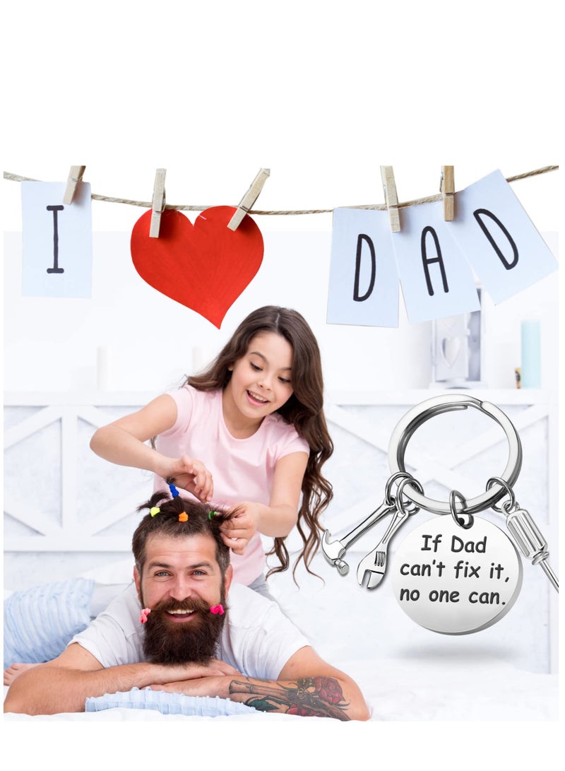 KASTWAVE Gifts for Dad Keychain Fathers Day Keychain from Daughter, Birthday Gifts for Dad from Daughter 4 PCS - Image 3