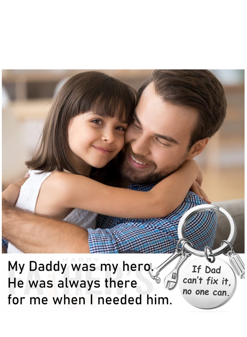 KASTWAVE Gifts for Dad Keychain Fathers Day Keychain from Daughter, Birthday Gifts for Dad from Daughter 4 PCS - Image 5