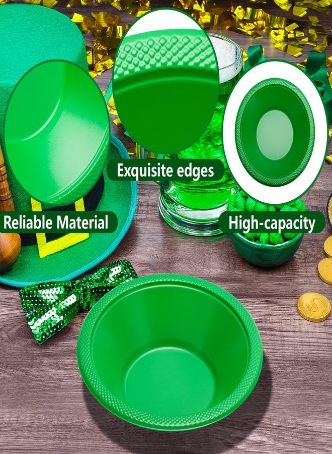 Wehhbtye 80 Pcs St.Patrick's Day Plastic Bowls, Disposable Irish Party Salad Bowls, 12oz Green Serving Bowl Food Supplies for St.Patrick Themed Events Favor Outdoor Picnic Festival Celebration - Image 3