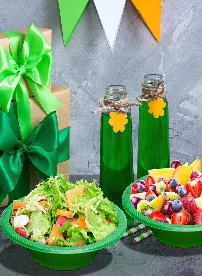 Wehhbtye 80 Pcs St.Patrick's Day Plastic Bowls, Disposable Irish Party Salad Bowls, 12oz Green Serving Bowl Food Supplies for St.Patrick Themed Events Favor Outdoor Picnic Festival Celebration - Image 5
