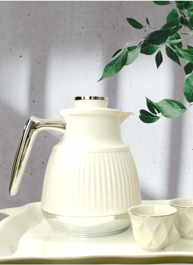 Rema - Attractive Coffee and Tea Fridge Thermos Set with Elegant Design Silver 1L + 0.5L - Image 1