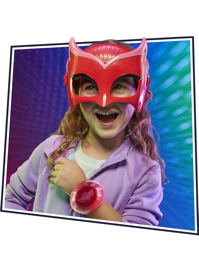 بي جيه ماسكس مجموعة ألعاب أوليت باور باك لمرحلة ما قبل المدرسة مع شخصيتين متحركتين وسوار معصم وقناع تنكري للأطفال من سن 3 سنوات فما فوق - Image 5