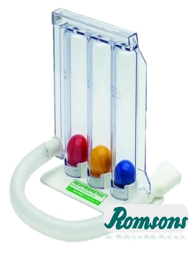 رومسونز جهاز رومسونز لتمارين التنفس العميق للرئتين - مقياس تنفس ثلاثي الحجرات بتصميم تحفيزي - Image 5