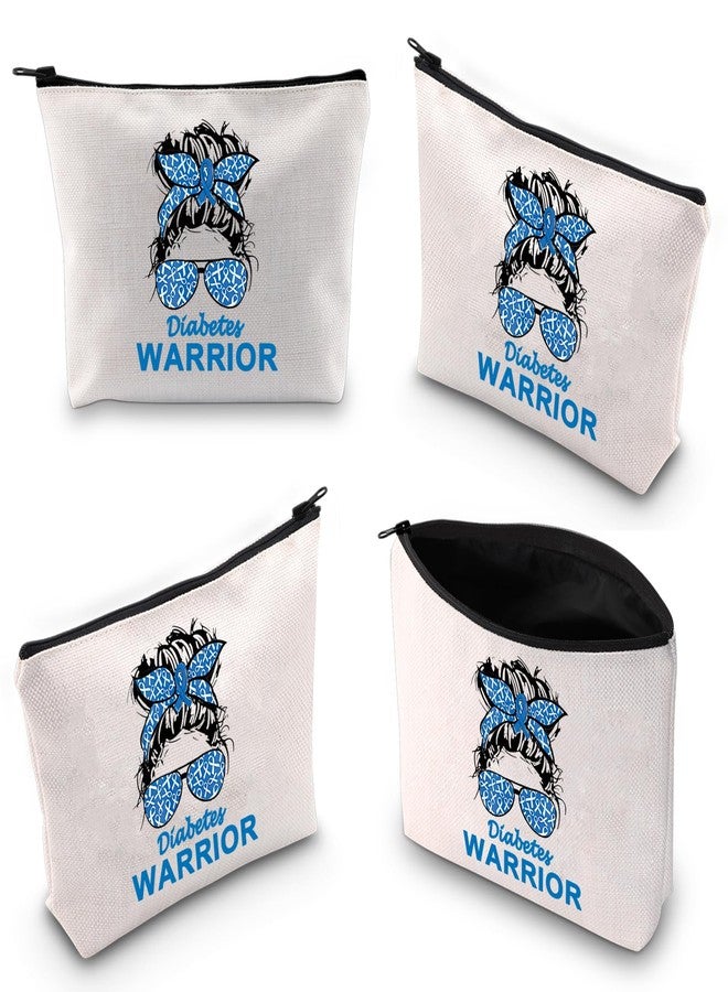 XYANFA Diabetic Gift Diabetes Warrior Gift Diabetes Awareness Gift Makeup Bag Medical Diabetic Makeup Bag Zipper Pouch (WARRIOR) - Image 3