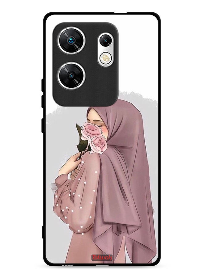 Tolwak Infinix Zero 30 4G Protective Case Cover Holding Roses Girl Art - Image 1