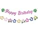 FHGG Hawaiian Happy Birthday Banner Party Decorations Glitter Tropical moana for Summer Tropical Luau Party Palm Leaf Baby Shower Birthday Decor - Image 2
