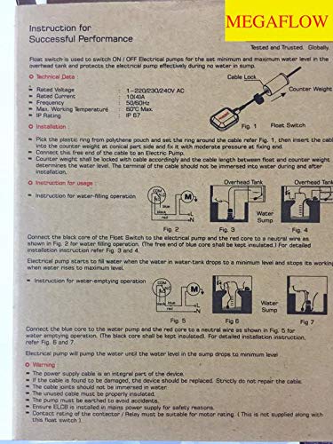 MEGAFLOW Mffssfwlcw2S1Pi Float Switch Sensor, Reverse Osmosis, Black - Image 5