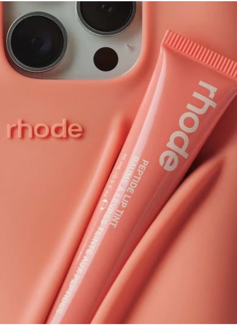 rhode - Silicone Lip Holder for Cell Phone, Lip Gloss Adhesive Sleeve for Phone, Lip Holder Stick-on Phone Case, Back Stick On Holder for iPhone Phones（PEACH PIT） - Image 1