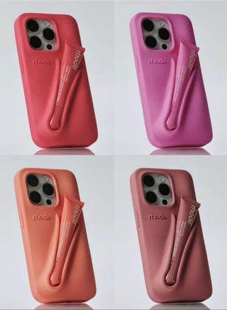 Silicone Lip Holder for Cell Phone, Lip Gloss Adhesive Sleeve for Phone, Lip Holder Stick-on Phone Case, Back Stick On Holder for iPhone Phones（PEACH PIT） - view 4