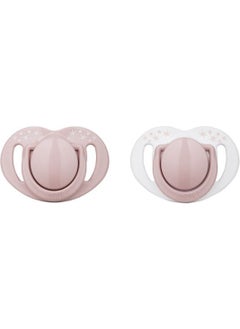 Mamajoo Sterilization & Storage Box Silicone Orthodontic Double Pacifier Powder Pink / 12 Months +  - Image 1