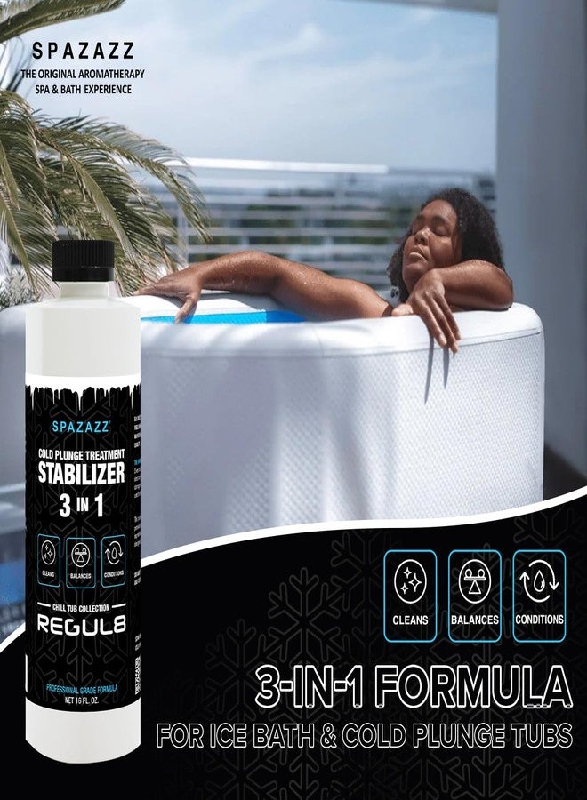 Spazazz Regul8 Cold Plunge Water Stabilizer - Chlorine-Free Water Treatment for Ice Baths & Cold Plunge Tubs - Balances & Conditions, Safe on Skin, Professional Grade - 16 fl oz - Image 3