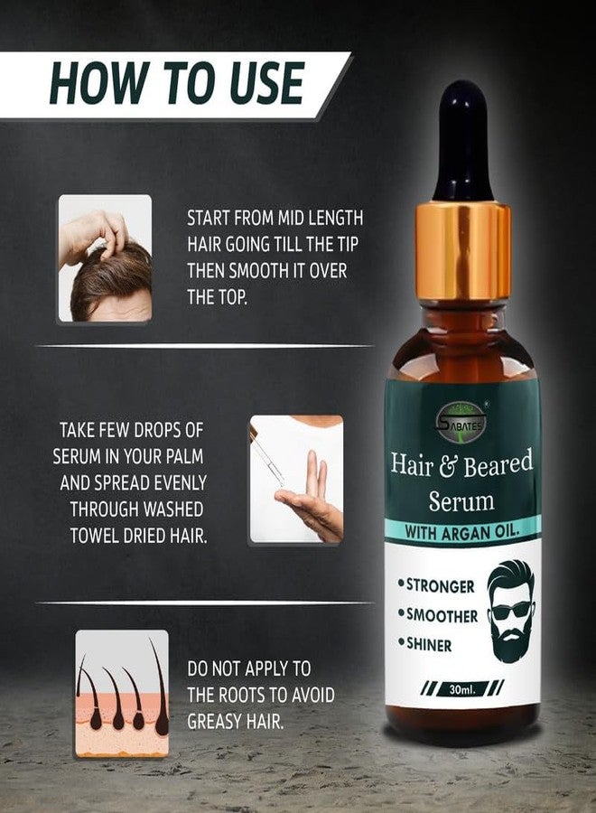 Sabates Hair & Beared Serum For Men | Daily use beard serum for men | Softens and Smoothes Rough Beard |Gives Beard Shine & Nourishes Beard - Image 5
