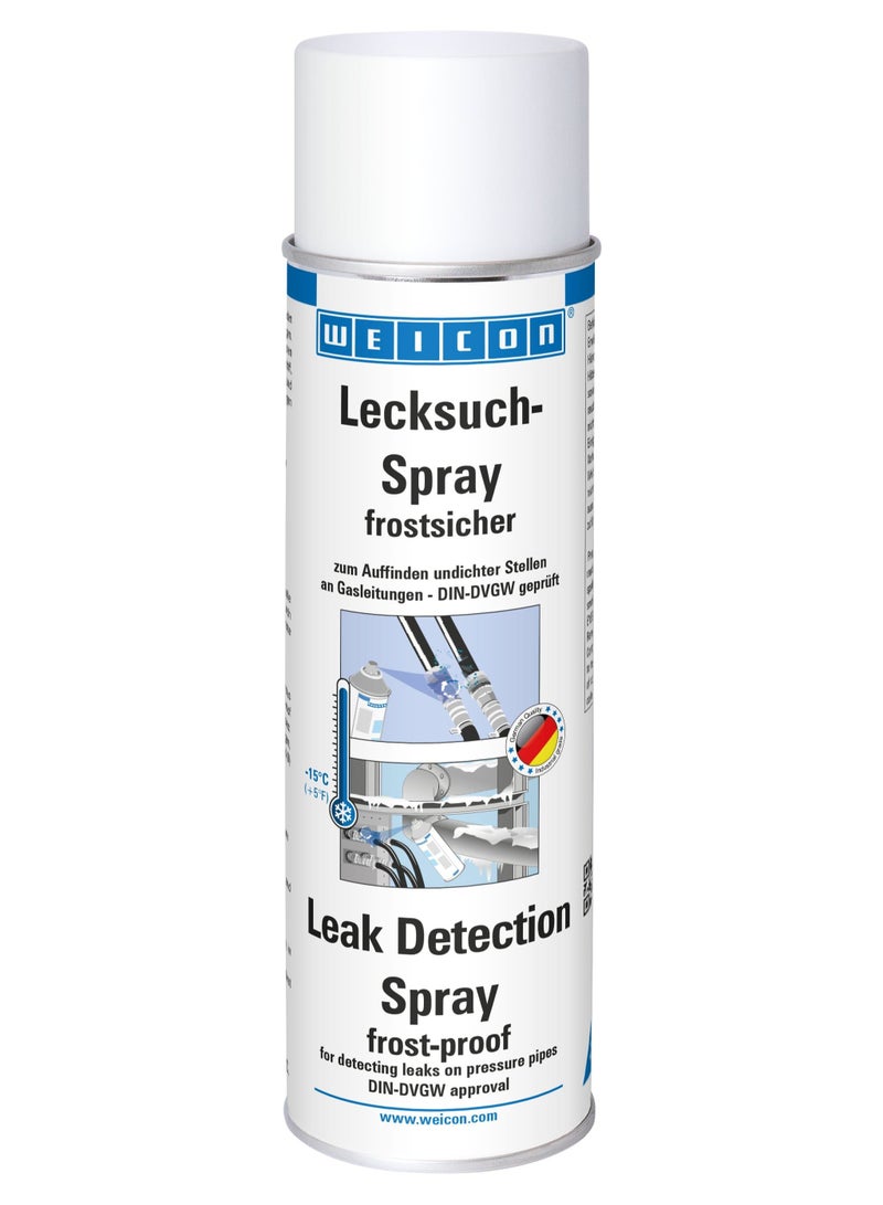 WEICON Leak Detection Spray | 400 ml | Frost-proof |Easy detection of leaks in pressure pipes oxygen Co2 foam-forming not flammable