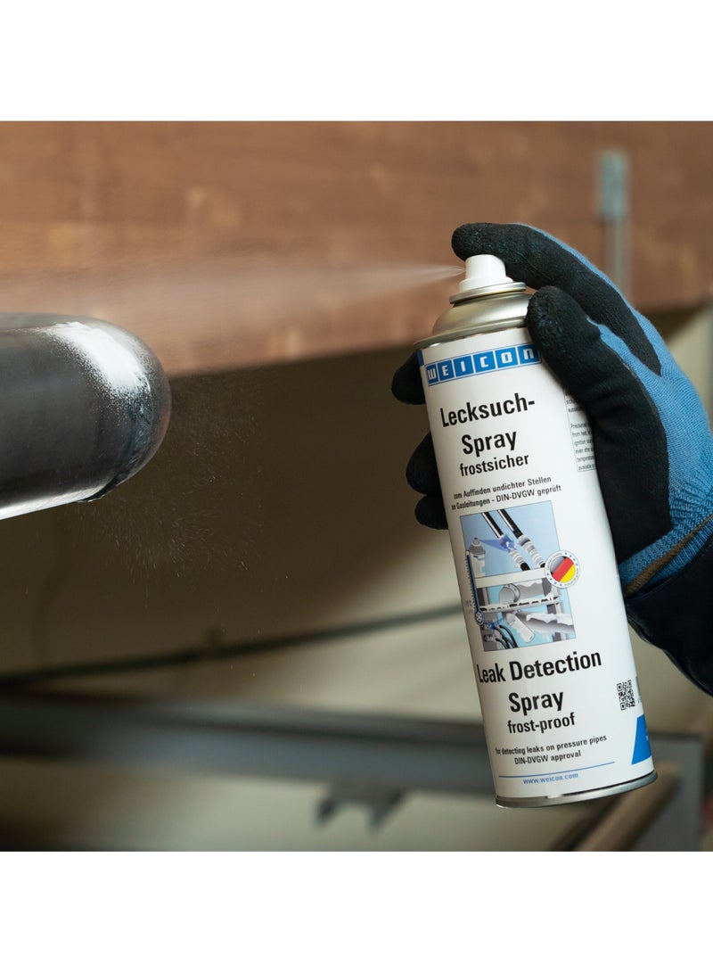 WEICON Leak Detection Spray | 400 ml | Frost-proof |Easy detection of leaks in pressure pipes oxygen Co2 foam-forming not flammable