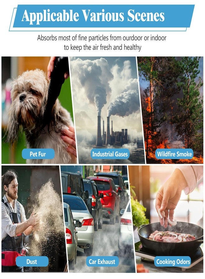 FCFMY 8 Packs HRF-B1 Activated Carbon Replacement Filters B+ Pre-filter Compatible with HHT-080 HHT-081 HHT-085 HHT-090 HHT-100 HHT-145 HHT-149 HPA-245 HPA-249 HPA-050 HPA-150 HPA160 Air Cleaner Purifier - Image 5
