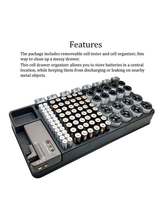 NIBEMINENT Portable Cell Organizer Black 35x5x18centimeter  - Image 2