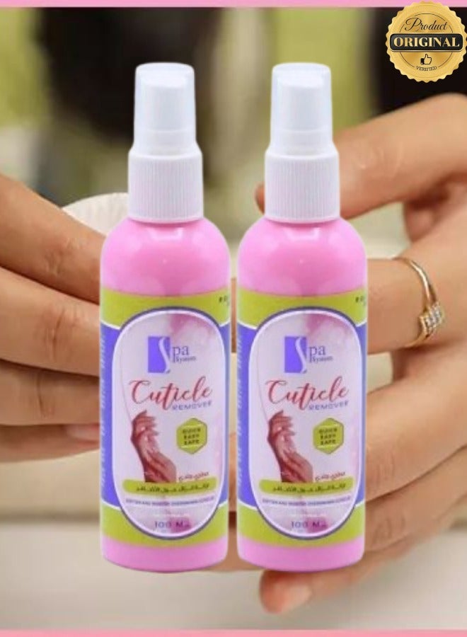 Spa System 2 Pieces Cuticle Nail Polish Remover 100ML - Image 1