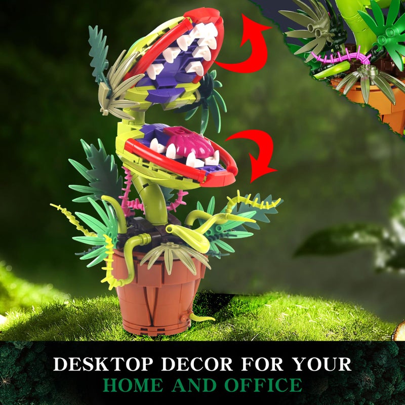 Bibilock 322PCS Horrous Audrey The 2 Piranha Plant Cannibal Flower Building Toys Model Compatible with lego Size,Unique Cannibal Flowers Monster Christmas DIY Decor,A Great Decorative Toy for 6+ - Image 4