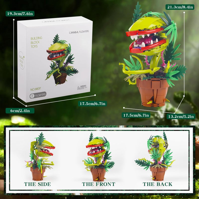 Bibilock 322PCS Horrous Audrey The 2 Piranha Plant Cannibal Flower Building Toys Model Compatible with lego Size,Unique Cannibal Flowers Monster Christmas DIY Decor,A Great Decorative Toy for 6+ - Image 3