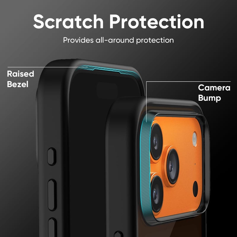 FLOLAB حافظة FLOLAB Surtect Tri-Fusion المغناطيسية لجهاز iPhone 17 Pro تصميم نحيف واقي متوافق مع Magsafe درجة عسكرية - أسود شفاف كامل - Image 5