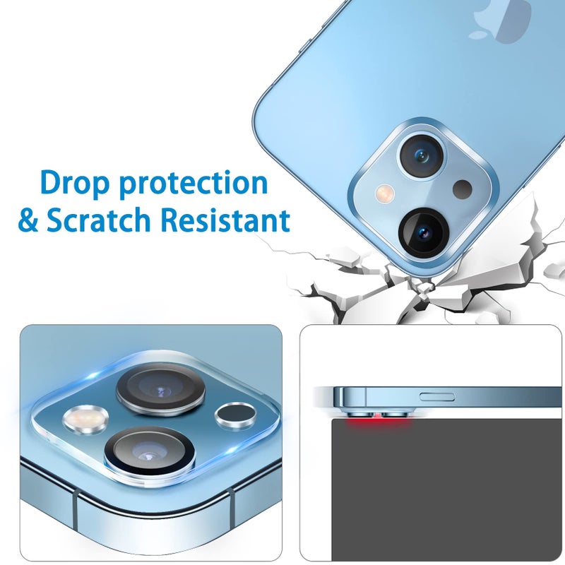 Dengduoduo 3 Pack Tempered Glass Camera Lens Protector for iPhone 14 6.1" & iPhone 14 Plus 6.7", Ultra HD, 9H Hardness, Anti-Scratch, Case Friendly, Easy to Install [No Affect on Night Shots] - Image 5