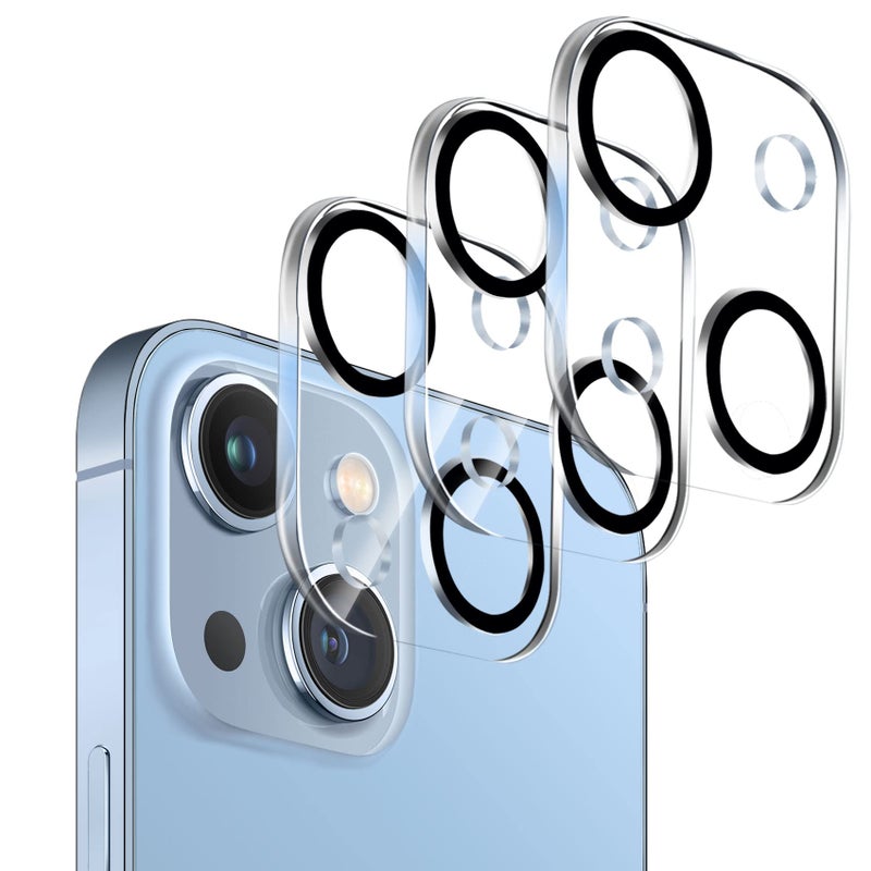 Dengduoduo 3 Pack Tempered Glass Camera Lens Protector for iPhone 14 6.1" & iPhone 14 Plus 6.7", Ultra HD, 9H Hardness, Anti-Scratch, Case Friendly, Easy to Install [No Affect on Night Shots] - Image 1
