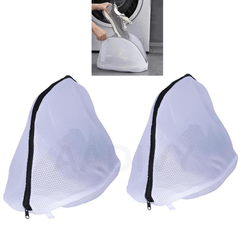 ILAVILA ILAVILA Shoes Wash Bags with Bumper Protectors Mesh Laundry Bags for Washing Machine Dryer Protective Shoe Washing Bag for Sneakers Socks Delicate Footwear Pack of 2  - Image 1
