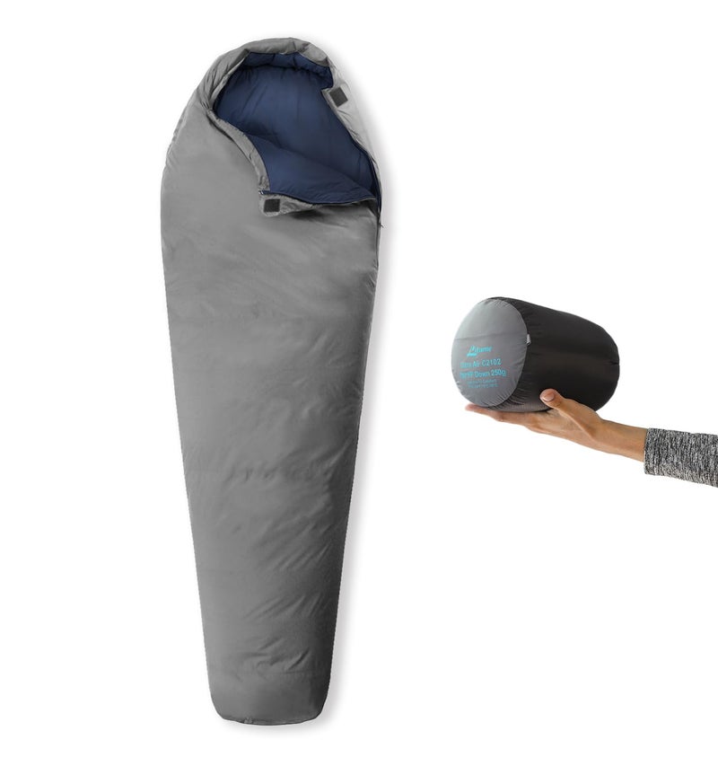 Litume Down Ultra Air Mummy Sleeping Bag 13lbs 50F 700 Fill Power Sleep Sack for 3 Season Ultra Lightweight Compact and Portable for Hiking Traveling Camping Backpacking Adult Outdoor Durable C2102 - Image 2