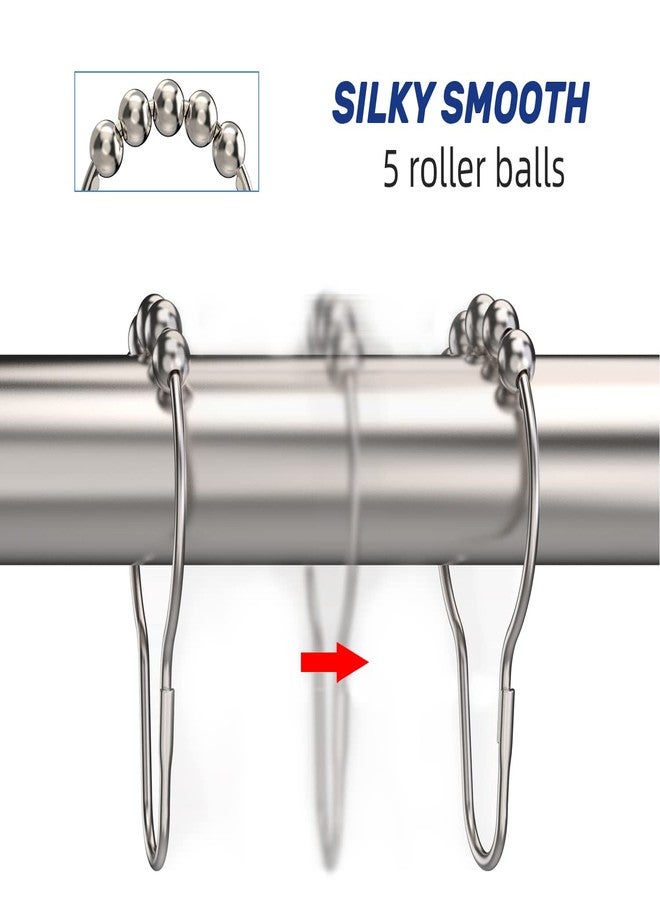 BRIOFOX حلقات وخطافات ستارة الحمام من بريوفوكس، خطافات قضيب ستارة حمام مقاومة للصدأ مصنوعة من الفولاذ المقاوم للصدأ 304 - مجموعة من 12 قطعة - Image 4