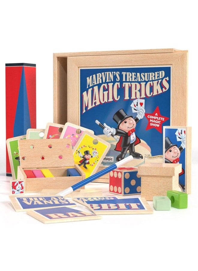 Marvin's Magic - Treasured Magic Tricks ; Wooden Deluxe Magic Tricks Set For Kids ; Includes Vanishing Rabbit Illusion Amazing Rising Cards + More - Image 1