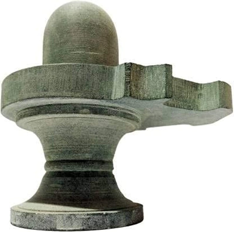 athizay Stone Shivling Statue Made up of Gorara Stone Handcrafted Shiva Lingam Available in Black and Grey in Different Sizes (9.8 CM), Lord Shiva - Image 1