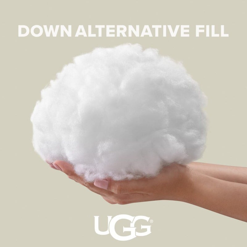UGG Standard Bed Pillow â€“ Plush Down Alternative Pillow, Soft & Breathable Medium Firm Sleeping Pillows, Premium Luxury Home Decor Hypoallergenic Pillow for Bed, White, 18â€ x 26â€ (Devon) - Image 3