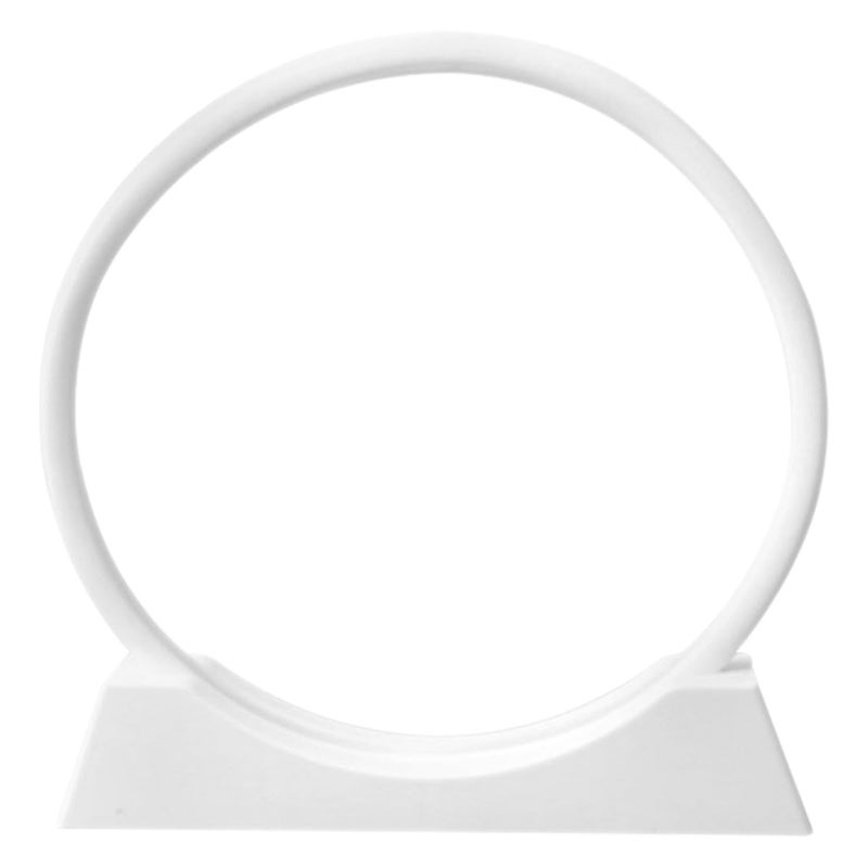 DIY Moving Sand Art Picture Frame with White Plastic Stand and Leather Ring for 12 Inch Round Glass Home Decor - Image 2