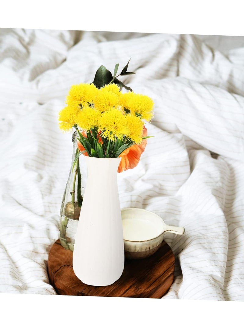 Excefore 10pcs Artificial Dandelion Artificial Outdoor Plants Dining Room Table Decor Table Centerpieces for Weddings Plastic Flower Bouquet Flower Arrangement Realistic Lifelike Dandelion - Image 5