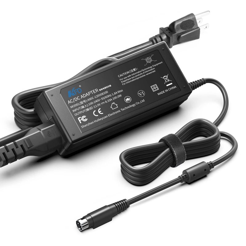 KFD 12V 8.33A 4 PIN AC Adapter for Synology DiskStation DS412 DS413 DS414 DS415 DS710 DS712 DS416 DS416j DS418 DS418j DS920+ DS923+ DS916+ DS918+ DS420+ DS423+ DS720+ NAS Server Power Supply Cord - Image 1