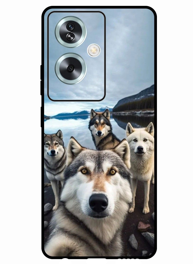 Theodor Protective Case Anti Scratch Shock Proof Bumper Cover For Oppo A79 5G Wolf Selfie - Image 1