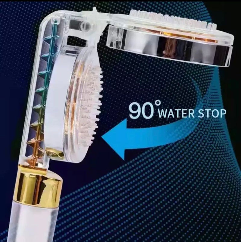 bosig bosig Handheld Shower Head High PowerPressure Turbo Fan Shower Head with Filter and Pause Switch Easy Install Turbocharged Shower Head 360 Degrees Rotating - Image 5