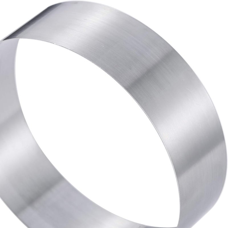 Maykito Large Round Cake Ring Set-4/6/8 Inch Biscuit Cutter Stainless Steel Circle Pancake Mold English Muffin Ring - Image 5