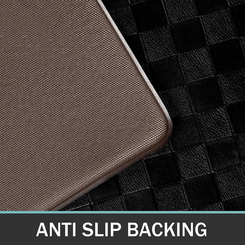 NILKANTH Foam Anti Fatigue Kitchen Rugs Thick Cushioned Kitchen Floor Mat Carpets Heavy Duty Comfort Standing Mat Waterproof Non Slip Kitchen Runner Rug Black 18 X 30 - Image 5