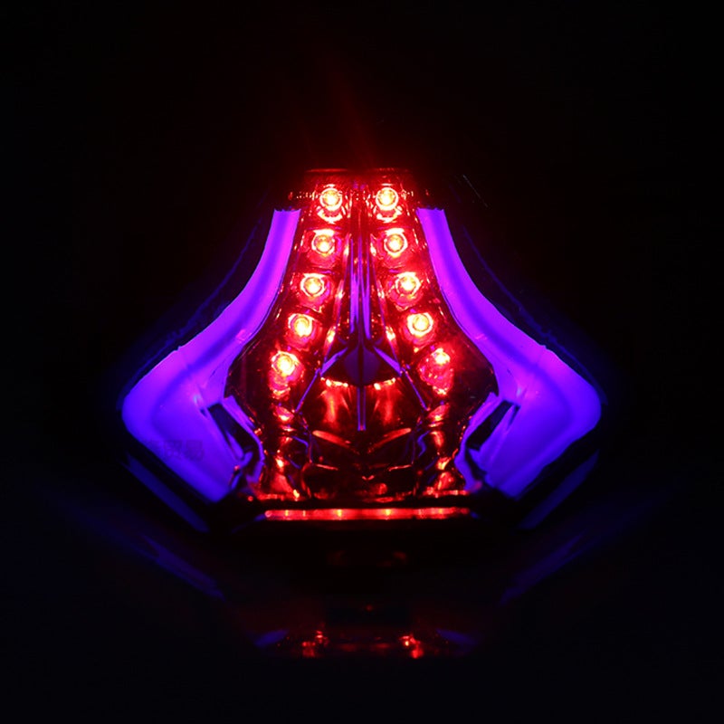 Generic R25 R3 MT03 MT07 modified LED rear tail light assembly motorcycle retro turn signal rear brake light Driving blue light 