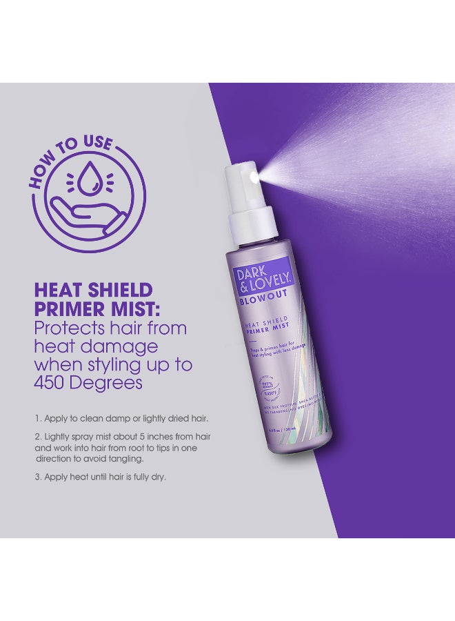 SOFT SHEEN SoftSheenCarson Dark and Lovely Blowout Heat Shield Hair Primer Blow Dry Spray  Heat Protectant with Castor Oil For Curly  All Hair Types 44 fl oz - Image 4