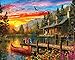 Springboks 1000 Piece Jigsaw Puzzle Cabin Evening Sunset Made in USA - Image 3