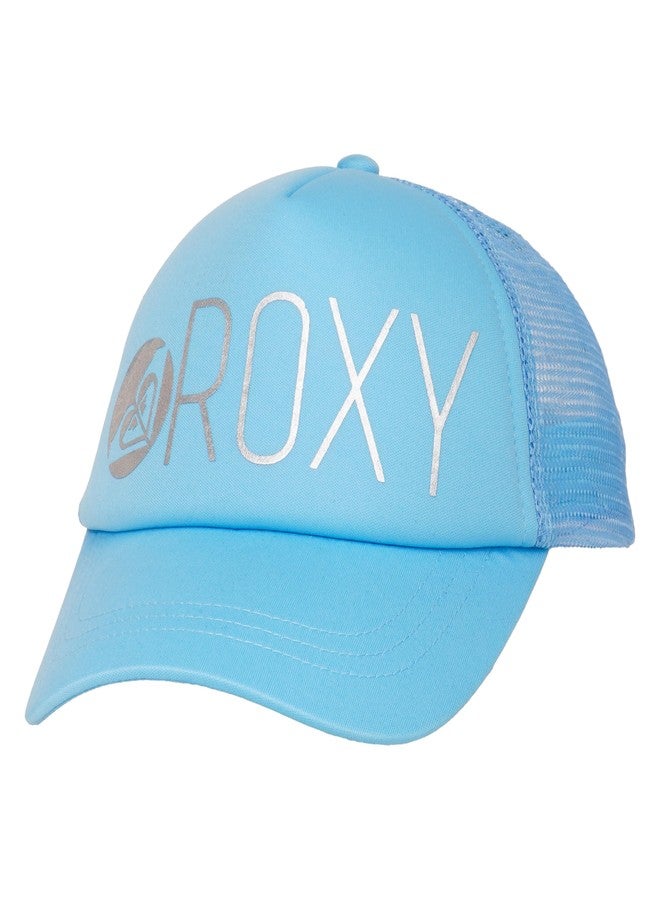 Roxy Girls Trendy Trucker Baseball Hat with Colorful Reggae Town Design, Adjustable Snapback, Breathable Mesh, and Durable Material, Baltic Sea, One Size - Image 1